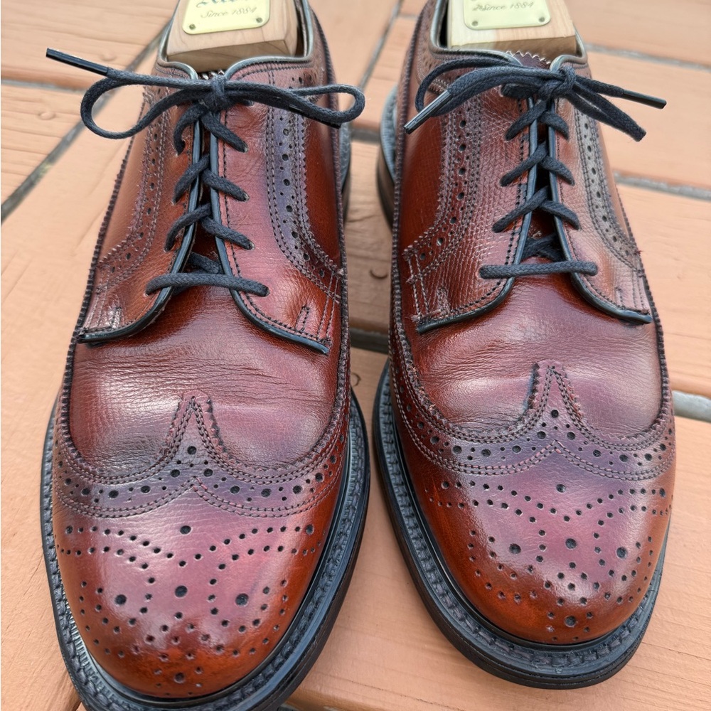 Florsheim Men's Vintage Brown Burgundy Leather Derby 8 EEE